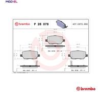 Brembo Brake Pad Set P 28 078 - Disc Brake for Honda/Acura RL Legend IV