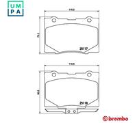Brembo Brake Pad Set P 28 079 - Disc Brake for Acura & Honda (RL, Legend IV)
