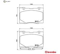 Brembo Brake Pad Set P 28 079 - Disc Brake for Acura & Honda (RL, Legend IV)