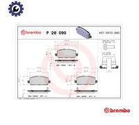 BREMBO P 28 090 Brake pad set