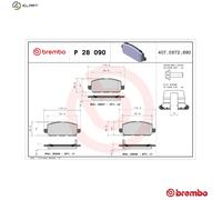 BREMBO P 28 090 Brake pad set