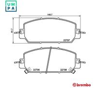 BREMBO P 28 098 Brake pad set