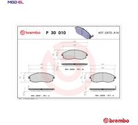BREMBO P 30 010 Brake pad set