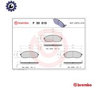 BRAKE PAD SET DISC BRAKE P 30 010 FOR HYUNDAI SATELLITE/Bus H150/Van STAREX 2.5L