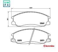 Brembo P30013 Front Disc Brake Pad - Set of 4