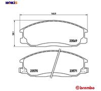 BREMBO P 30 013 Brake pad set