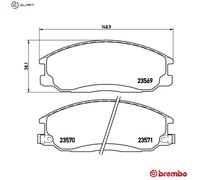 Brembo Brake Pad Set P 30 013 – Front, Integrated Wear Indicator, Set of 4