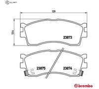 Brembo Brake Pad Set P 30 016 for KIA Mentor, Clarus, Rio