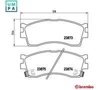 Brembo Brake Pad Set P 30 016 for KIA Mentor, Clarus, Rio