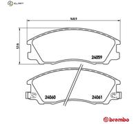 BREMBO P 30 017 Brake pad set