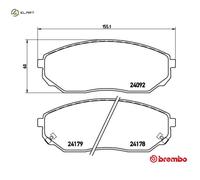 BRAKE PAD SET DISC BRAKE P 30 019 FOR KIA D4CB 2.5L G4JS 2.4L 4cyl SORENTO I