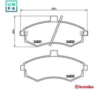 BREMBO P30020 Brake Pad Set For Disc Front For Hyundai Elantra Lantra Matrix Kia