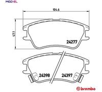 BRAKE PAD SET DISC BRAKE P 30 027 FOR HYUNDAI ATOZ/AMICA ATOS SANTRO/XING 1.0L
