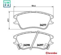 BRAKE PAD SET DISC BRAKE P 30 027 FOR HYUNDAI ATOZ/AMICA ATOS SANTRO/XING 1.0L