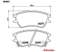 BRAKE PAD SET DISC BRAKE P 30 027 FOR HYUNDAI ATOZ/AMICA ATOS SANTRO/XING 1.0L