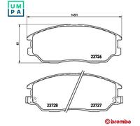 Brembo Brake Pad Set P 30 028 – Front – Fits Hyundai, Kia, Ssangyong