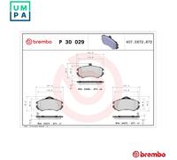 Brembo Brake Pad Set P 30 029 – Disc Brake for Hyundai Elantra III / Lantra III