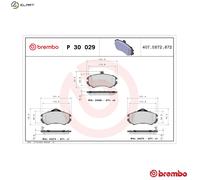 Brembo Brake Pad Set P 30 029 – Disc Brake for Hyundai Elantra III / Lantra III