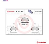 Brembo Brake Pad Set P 30 029 – Disc Brake for Hyundai Elantra III / Lantra III