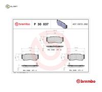 BRAKE PAD SET DISC BRAKE P 30 037 FOR HYUNDAI SATELLITE/Bus STAREX/H-1/Van 2.5L