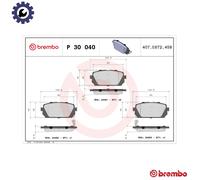 BREMBO P 30 040 Brake pad set