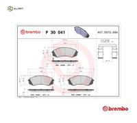 BRAKE PAD SET DISC BRAKE P 30 041 FOR HYUNDAI GRAND/H-1/STAREX/Travel/II/?? 2.5L