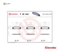 BRAKE PAD SET DISC BRAKE P 30 042 FOR KIA SPECTRA5/Hatchback CERATO 1.5L 4cyl