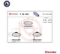 BREMBO P 30 045 Brake pad set