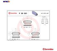 BRAKE PAD SET DISC BRAKE P 30 051 FOR HYUNDAI ix35/SUV SONATA/VI TUCSON/IX35 KX5