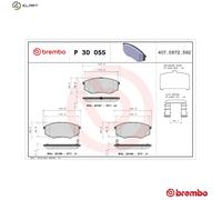 BREMBO P 30 055 Brake pad set