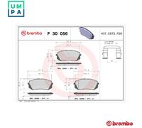 Brake pads P 30 056 BREMBO for KIA HYUNDAI