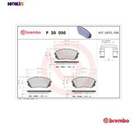 Brembo Brake Pad Set P 30 056X – Disc Brake – Fits Hyundai i40 iCW 1.6 GDI