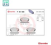 Brembo Brake Pad Set P 30 056X – Disc Brake – Fits Hyundai i40 iCW 1.6 GDI