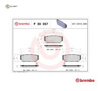 BRAKE PAD SET DISC BRAKE P 30 057 FOR KIA FENGXING SSANGYONG STAVIC/II 2.5L 4cyl