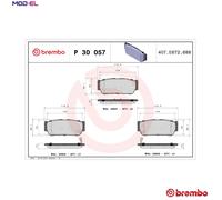 BREMBO P 30 057 Brake pad set