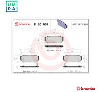 BREMBO P 30 057 Brake pad set