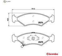 BRAKE PAD SET DISC BRAKE P 30 062 FOR KIA SPORTAGE/VAN/SUV SHUMA BFD 1.5L 4cyl