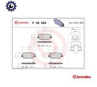 Brembo Brake Pads Rear With Anti-Squeak Plate Fits Hyundai Genesis Kia Ssangyong