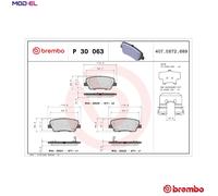 BRAKE PAD SET DISC BRAKE P 30 063 FOR HYUNDAI GRAND/SANTA/FE ROHENS MAXCRUZ 2.0L