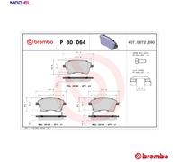 BRAKE PAD SET DISC BRAKE P 30 064 FOR KIA VENGA/Hatchback/Van D4FC/G4FA 1.4L