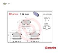 BRAKE PAD SET DISC BRAKE P 30 064 FOR KIA VENGA/Hatchback/Van D4FC/G4FA 1.4L
