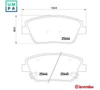 Brembo Brake Pad Set P 30 066 - Front Disc Brake for Hyundai & Kia