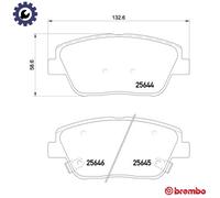 Brembo Brake Pad Set P 30 066 - Front Disc Brake for Hyundai & Kia