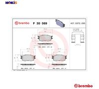 BREMBO P 30 069 Brake pad set