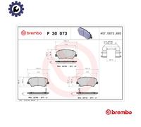 Brake pads P 30 073X BREMBO for HYUNDAI KIA