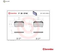 Brembo Beyond Line Brake Pad Set P30074E – EV, Fits Tesla Model S/X Rear, OE Quality