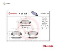 BRAKE PAD SET DISC BRAKE P 30 076 FOR HYUNDAI GRAND/i10/NIOS XCENT D3FA 1.1L