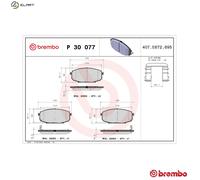 Brembo Brake Pad Set P 30 077 for Kia, Hyundai & Changan