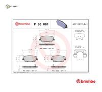 BRAKE PAD SET DISC BRAKE P 30 081 FOR HYUNDAI GENESIS ROHENS EQUUS/CENTENNIAL