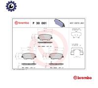 BRAKE PAD SET DISC BRAKE P 30 081 FOR HYUNDAI GENESIS ROHENS EQUUS/CENTENNIAL